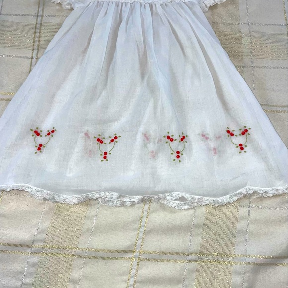 Vintage Aurorabug white dress with flowers - Picture 3 of 9